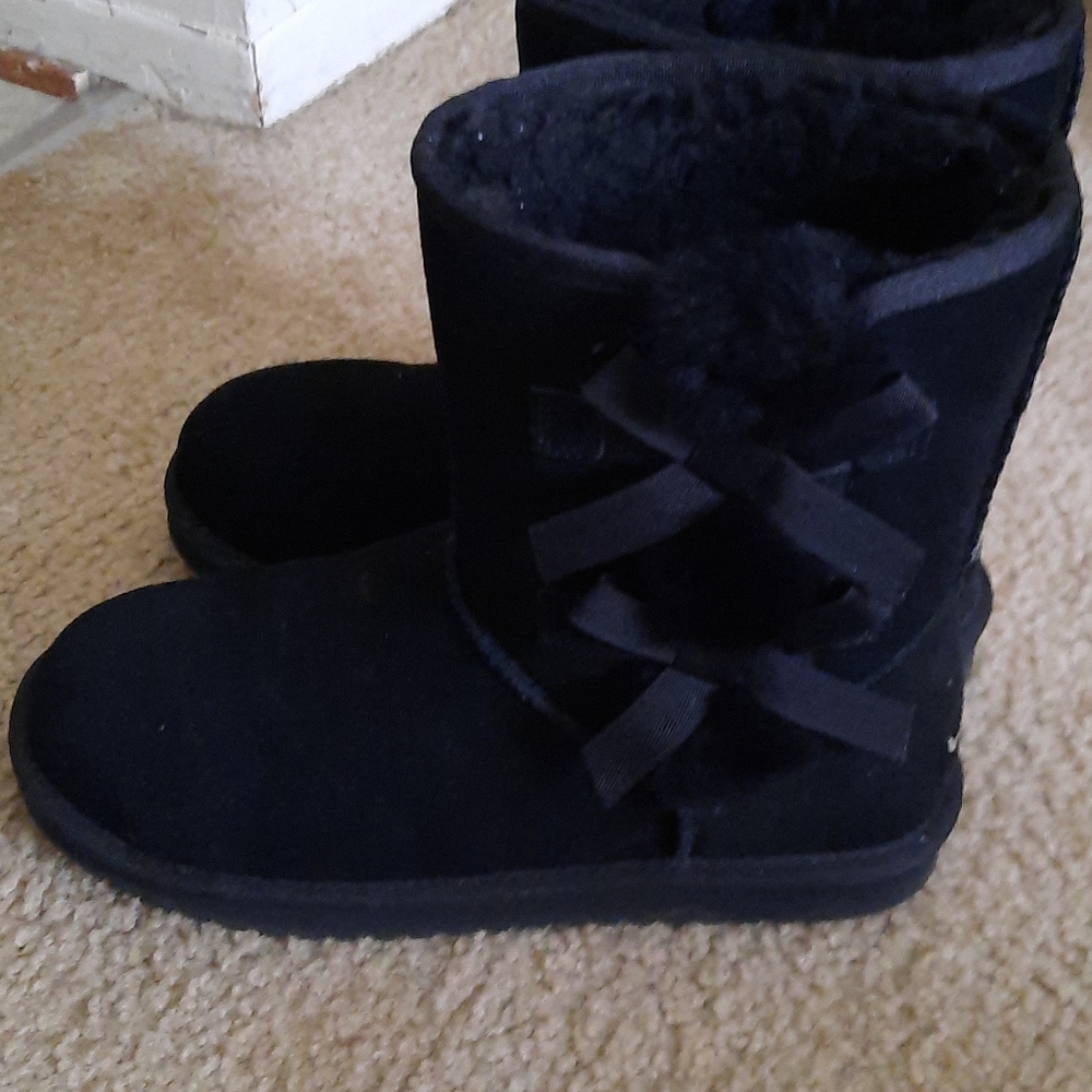Black suede boots